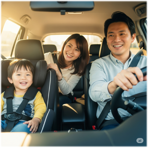 家族で快適に過ごす車内