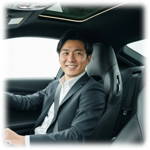 プレミアムカーの快適な車内
