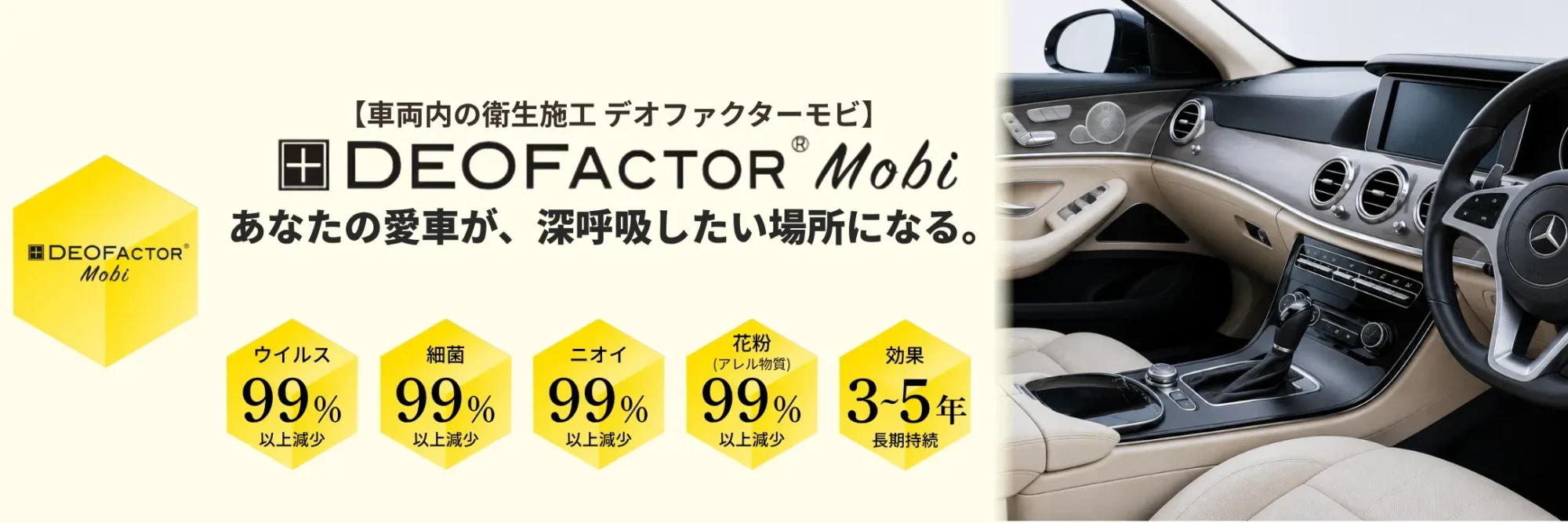 DEOFACTOR Mobi 車内制菌・防臭施工
